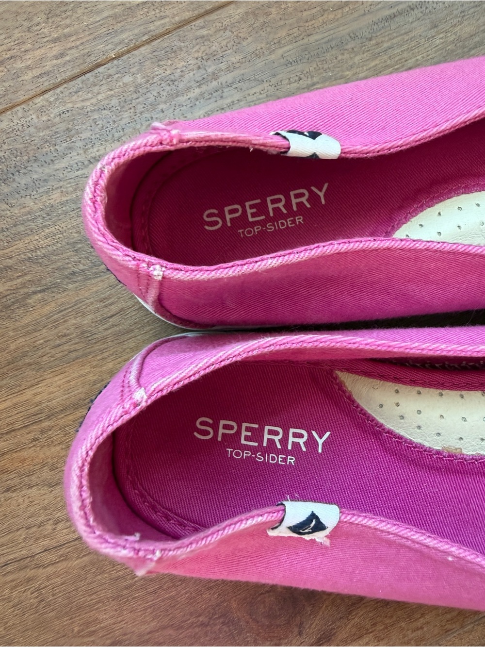 Sperry Pink Slip-On Canvas Loafers - Picture 6 of 9